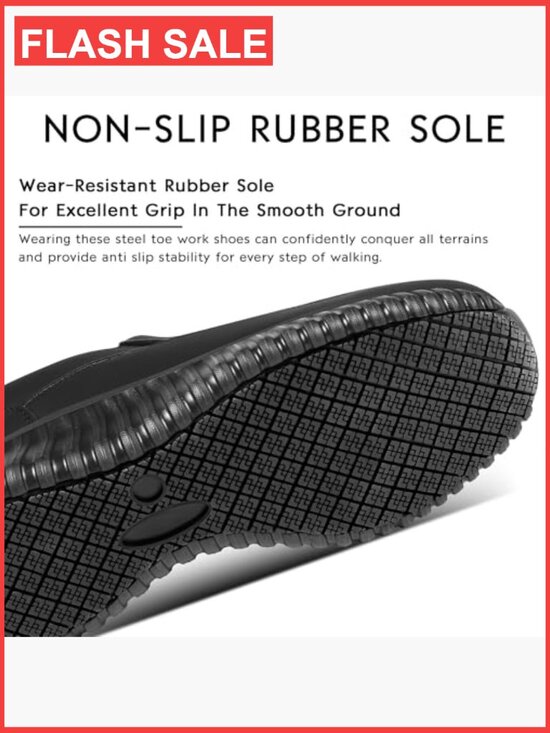 Non-Slip Work Shoes Slip-On Lightweight Cushioned Sneakers Men Women main image 4